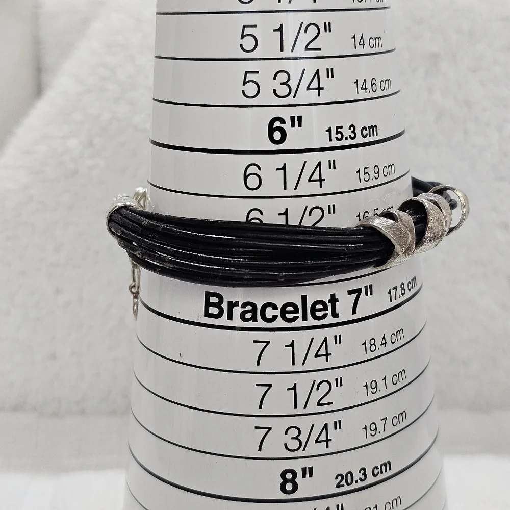 Silpada Leather and 925 Silver Bracelet Adjustable - Picture 14 of 16